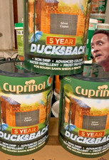 15 litre (3 x 5l) Cuprinol Ducksback Silver Copse 5 Year Shed & Fence Paint