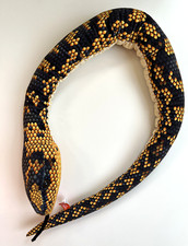 Wild Republic Jungle Carpet Snake Plush 54" Soft Toy Stuffed Animal Black Yelow,