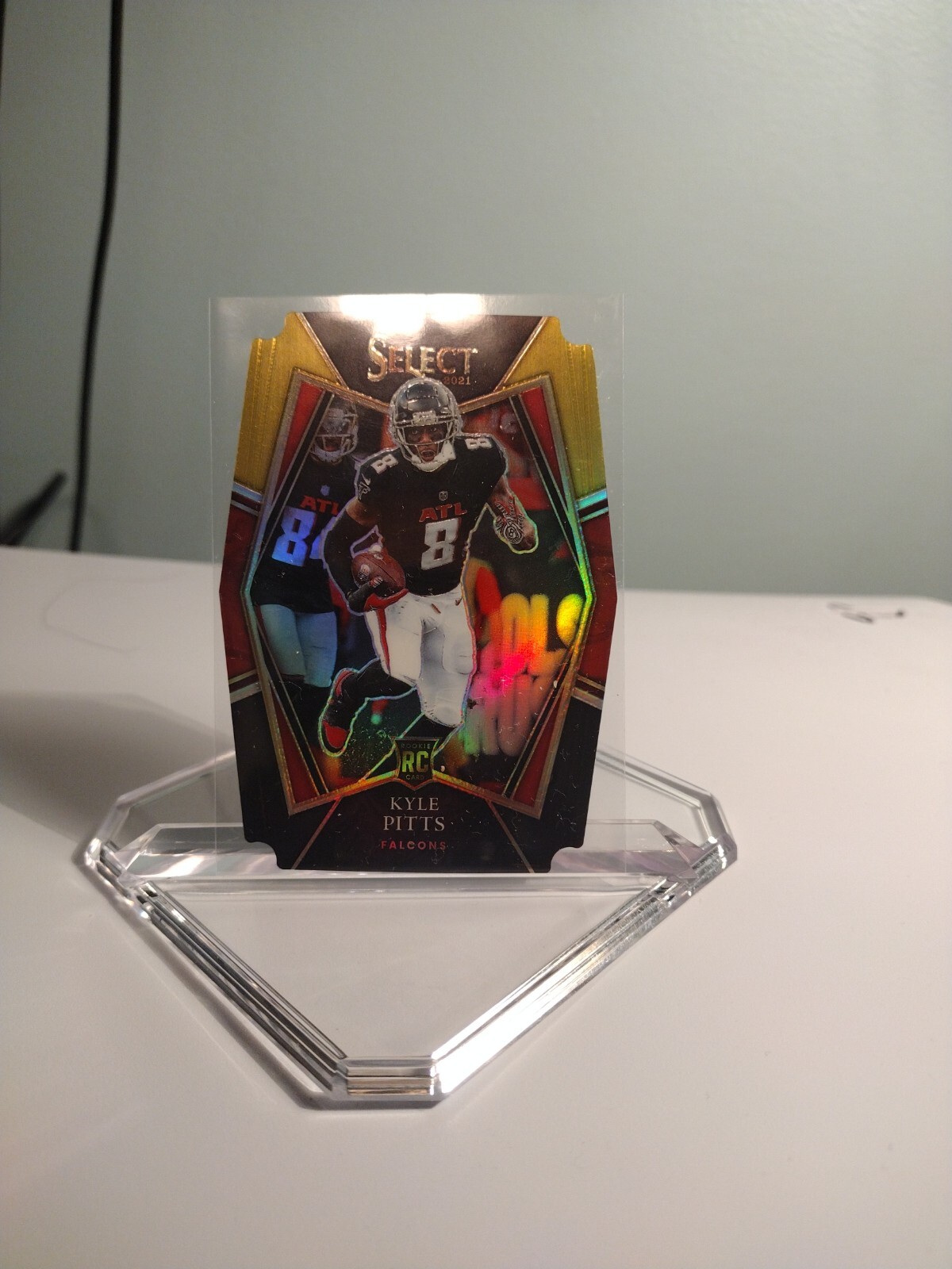 2021 Kyle Pitts  Die-Cut and silver Panini Select RC Falcons #146