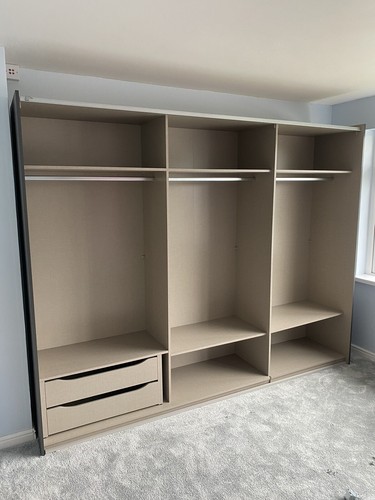 Rauch Korbach Metallic Grey Stone Grey 218CM 2 Sliding Door Wardrobe - Picture 8 of 9