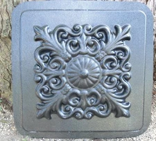 Scroll stepping stone mold plaster concrete casting  mould  16" x 16" x 1.5" 