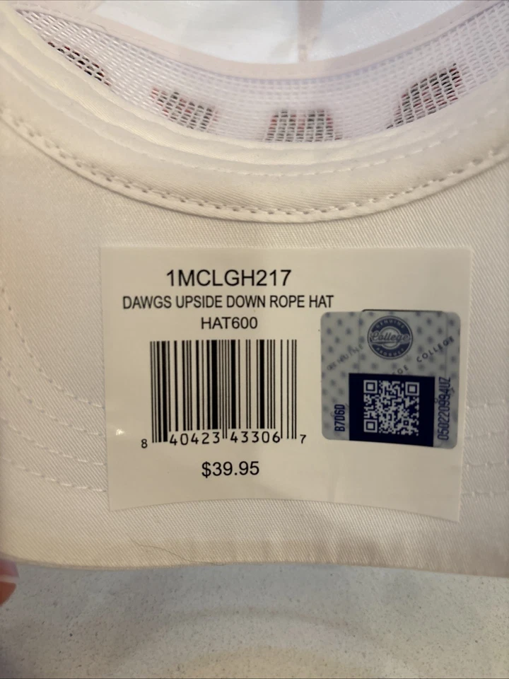 Georgia Bulldogs UGA DAWGS Brand Red Upside Down Rope Adjustable Snapback Hat - Image 3 of 4