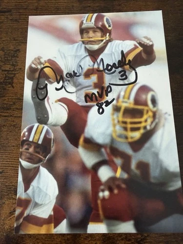 Mark Moseley Autographed 4x6 Photo Washington Redskins