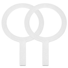 Stainless Steel Baking Cup Ring,Tea Cup Gasket 2 Pcs Silver Tone 105mm