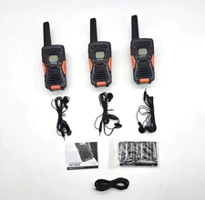 Gently used Cobra CXT1095-3PH Two-Way Waterproof Radios W/ 3 New Earbuds
