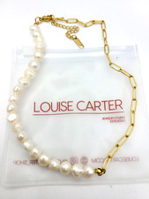 Louise Carter Rhoni® 14K Gold Paper Clip Pearl Necklace 