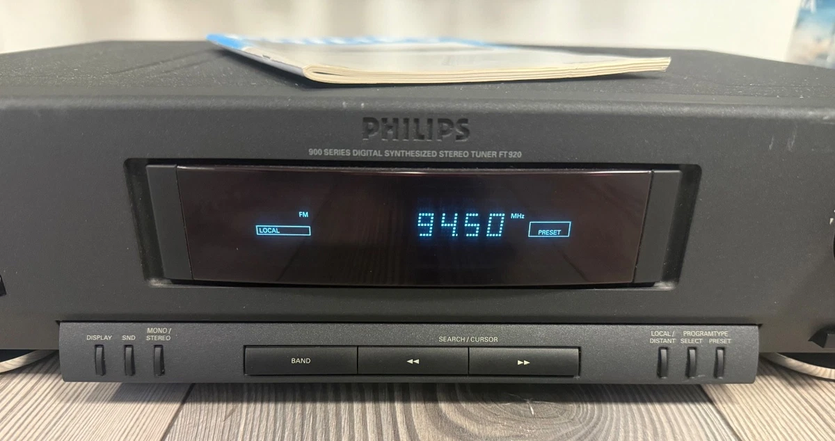 PHILIPS FT 920 + Instrucciones *** Sintonizador estéreo AM-FM Radio Sintetizador digital