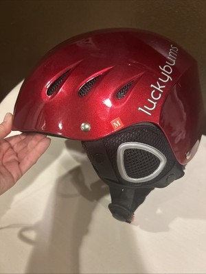 Lucky Bums-Men s Medium Snowboard/ski Helmet-shiny red