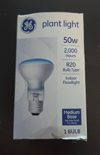GE Lighting Specialty R20 Plant Light Bulb 50 Watts New