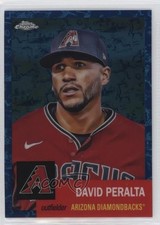 2022 Chrome Platinum Anniversary Toile White & Blue Refractor David Peralta 14je