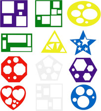 12 Stück Geometrische Formen Schablonen Für...