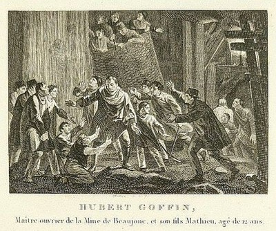 Kohlenmine Beaujonc, Der heldenhafte Steiger Hubert Goffin und sein Sohn bei ein