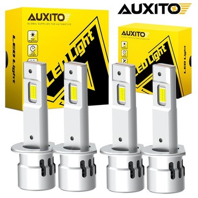 AUXITO H1 LED Headlight Kit Bulbs High Low Beam Super White 30000LM Combo 4