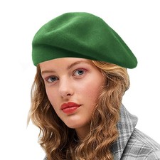 Beret Hats For Women Girls Reversible French Solid Color Style Fashion Cap