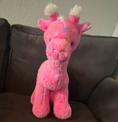 Build-A-Bear Workshop Pink Confetti Giraffe With Frosted Animal Cookie Scent