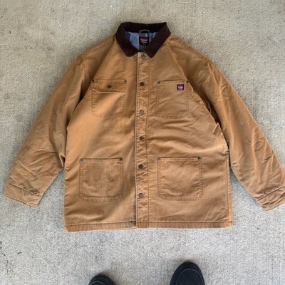 Wrangler Workwear Blanket Lined Chore Coat Jacket Brown XL