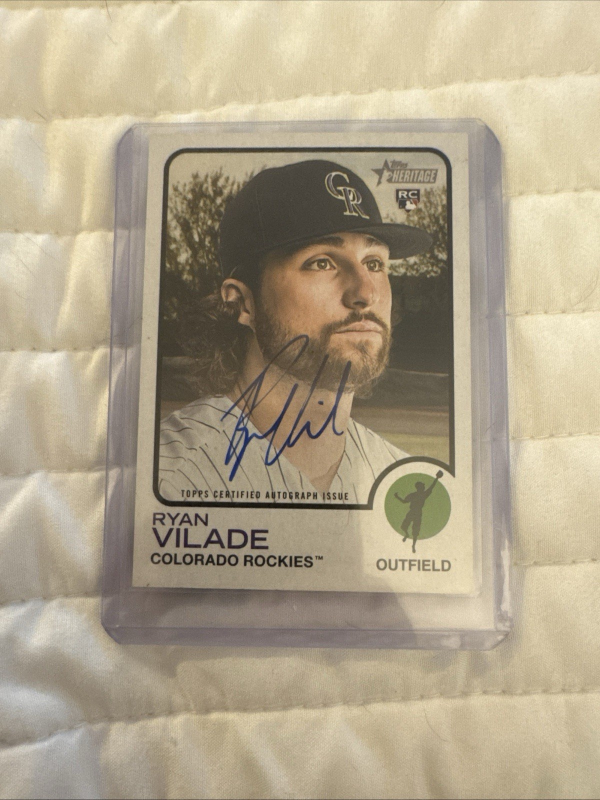 Ryan Vilade 2022 Topps Heritage Real One Autographs Rookie RC Colorado ROA-RV