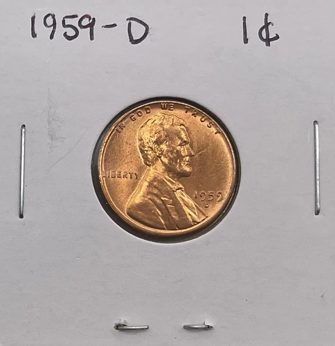 1959-D Lincoln Memorial Cent — photo from another recent sale