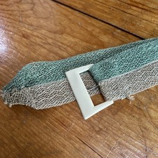 Vintage 1930s Woven Belt With Celluloid Buckle adjustable