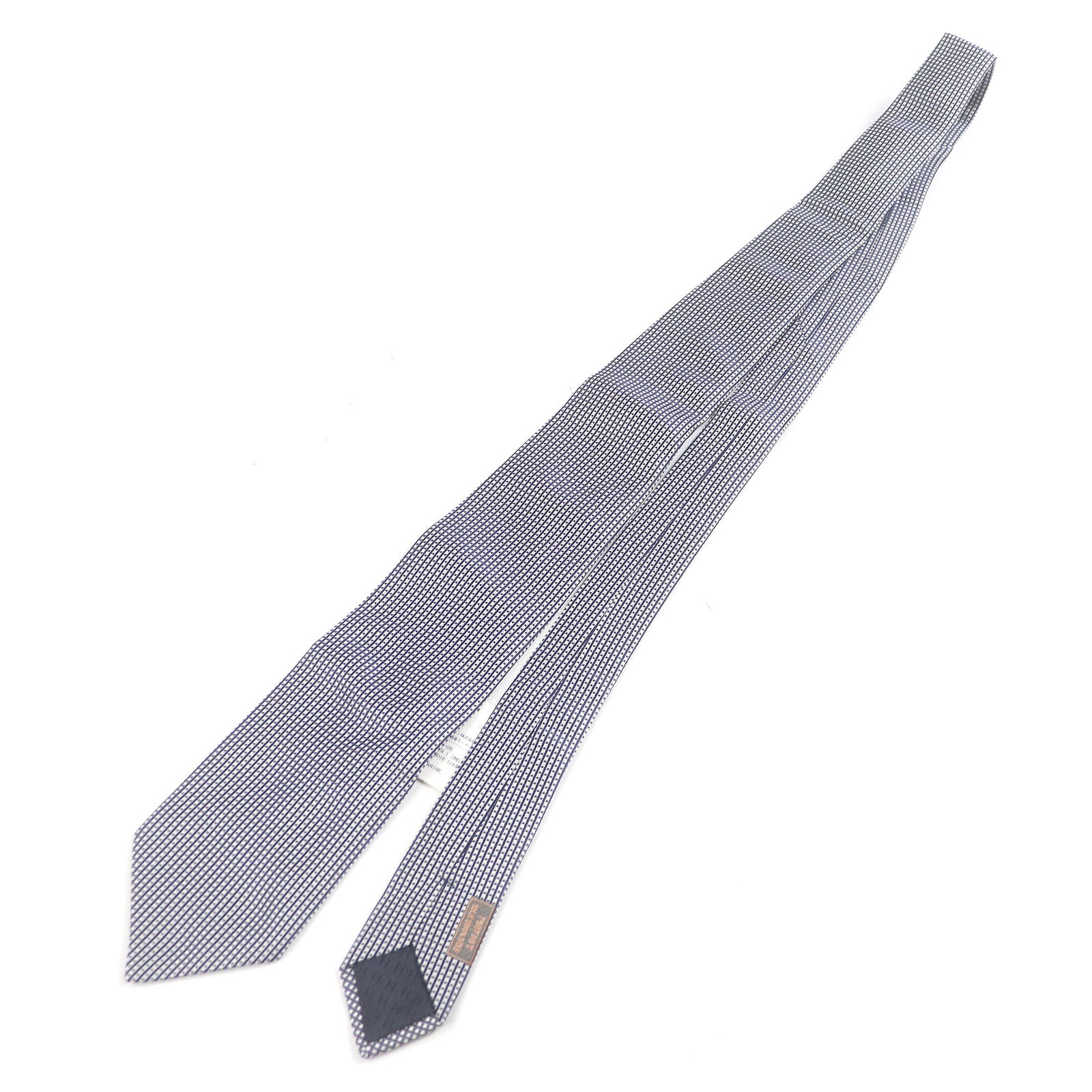 Pristine HERMES tie Regular Tie Bron Marine silk … - image 2