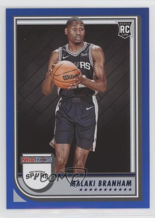 2022-23 Panini NBA Hoops Rookies Blue Malaki Branham #250 Rookie RC