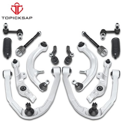 14x Front Control Arms Sway Bars Tie Rods Kit for 2003-2009 INFINITI G35 RWD 2WD