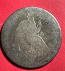185XO US Seated LIBERTY SILVER Half Dollar! "New Orleans" Mint! Old US Coin!