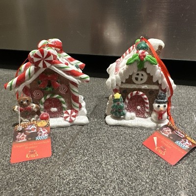 2er Set Lebkuchenhaus Christbaumschmuck Drei Könige hängend NEU