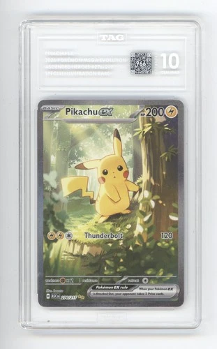 PIKACHU EX 2026 POKEMON MEGA EVOLUTION ASCENDED HEROES #276/217 SIR TAG 10 Q1887
