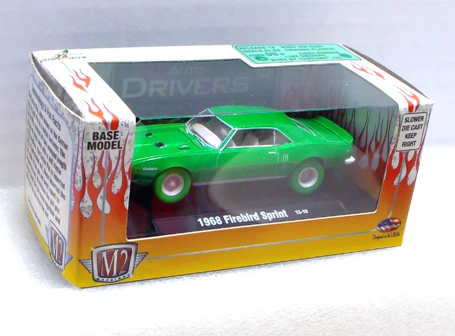 M2 Machines Green/White Chase 1968 Firebird Sprint 1:64 Diecast Limited Edition - Image 2 of 3