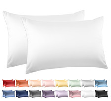 100 Cotton Pillow Cases Standard Size Set of 2, 600 Thread Count Cotton Pillowc
