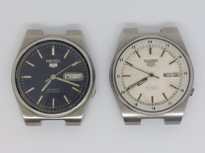Konvolut 2 Vintage Seiko 5 Automatik Herren 7s26 Armbanduhren Japan gebraucht