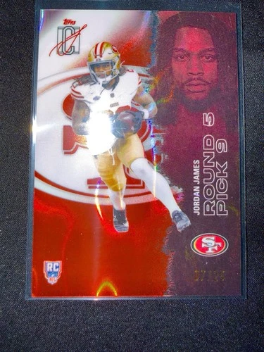 2025 Topps Signature Class Jordan James #170 RC #7/25 Red Lava Parallel