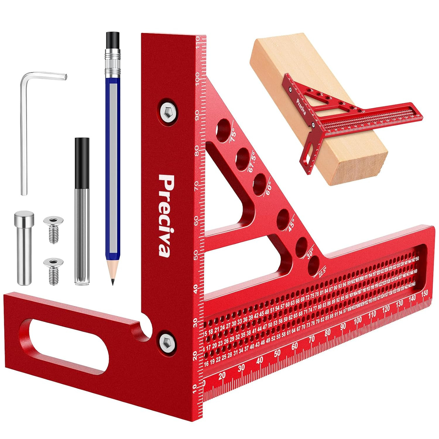 Squadra Multiangolo Professionale Metallo 3D per Taglio Legno
