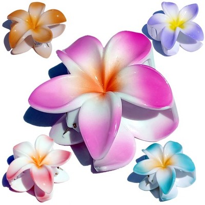 Seestern Sportswear Bali Hawaii Haarklammer 2 Frangipani Blüten, Haarspange