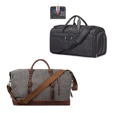 S-ZONE Duffle Bag for Travel with Convertible Travel Garment Bag