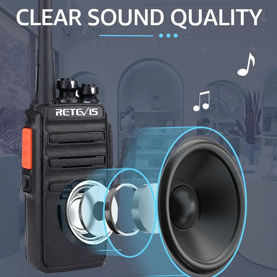 Retevis RT24 Walkie-Talkie Ricetrasmittenti PMR446 Licenza Libera 16 Canali X2 - Imagen 4 de 4