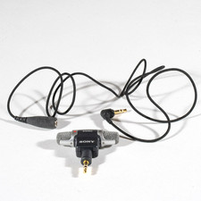 Sony Condenser Wireless Stereo Microphone Model ECM-DS70P with Cable