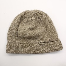 Retro round top wool knit beanie cap