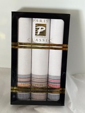 New PARIS CLASSIC 3 Men's Multicolor 100 Cotton Handkerchiefs