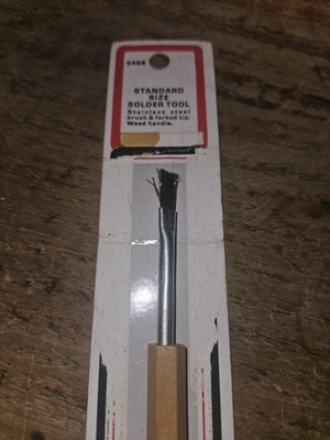 VINTAGE NOS GC ELECTRONICS 9488 STANDARD SIZE SOLDER TOOL BRUSH & FORKED TIP