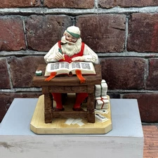The Norman Rockwell Museum Christmas Figurine "Checking His List" (1980) Japan