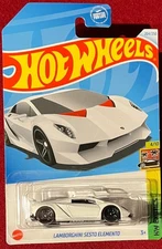 HOT WHEELS LAMBORGHINI SESTO ELEMENTO WHITE 204/250 . SEE COMBINED OFFERS!