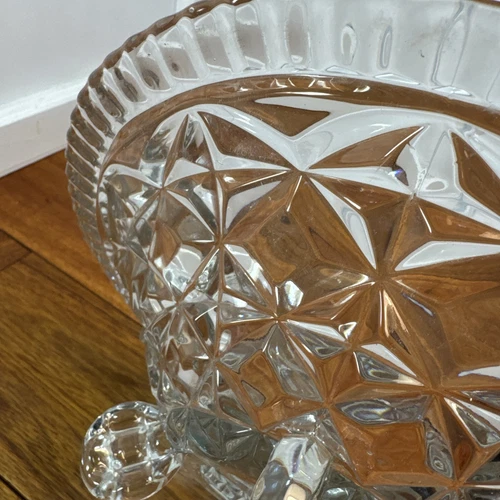 Cristal D’Arques Longchamp Crystal 11” Footed Fruit Bowl France Vintage - Picture 6 of 8