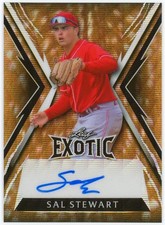 2023 Leaf Exotic Sal Stewart, Cincinnati Reds (1/5) Auto Wave Deer Refractor