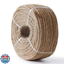 MERIANE 6mm 328 Feet Nature Jute Twine, Jute Rope for Cat Scratching Post DIY