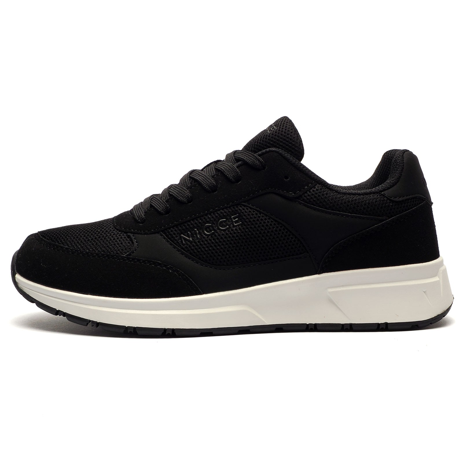 Nicce Varyan Men's Trainers Suede and Textile Black Multi Size UK 7 - Image 2