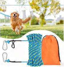 50 Ft Dog Leash, Long Leash for Dogs Outside, Dog Tie Out Cable, Lead for Campin