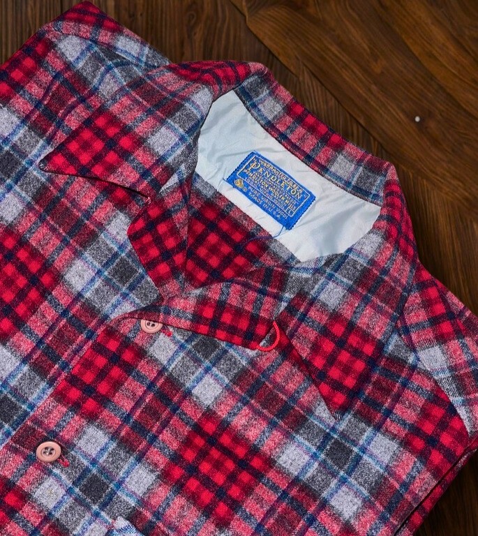 Pendleton Board Shirt Jacket Shacket Red Plaid Wo… - image 9