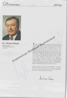 Original Autogramm Magnus Larsson Tennis /// Autograph signiert signed signee La